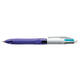 Balpen Bic 4kleuren grip fashion medium paars