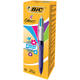 Balpen Bic 4kleuren grip fashion medium paars