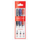 Penseel Caran d'Ache medium, breed , fibre tip set à 3st