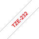 Labeltape Brother P-touch TZe-232 standaard 12mm rood op wit