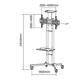 Monitormeubel Neomounts M1700E 32-55" zwart