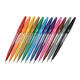 Brushpen Pentel SES15C Sign Artist standaardkleuren 12 stuks