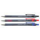 Balpen Quantore rubbergrip drukknop blauw medium
