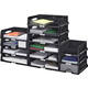 Brievenbak Leitz Sorty standaard  A4 maxi dwars zwart