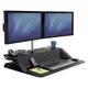 Zit-Sta monitorarm Fellowes dubbel zwart