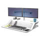 Zit-Sta monitorarm Fellowes dubbel zwart