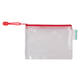 Opbergtas Tarifold met rits 160x110mm PVC rood
