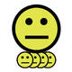 Magneet smiley 25mm emotie neutraal geel 5 stuks