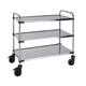 Serveerwagen met 3 plateaus 870x570x950mm