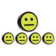Magneet smiley 35mm geel 5 stuks