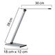 Bureaulamp Unilux Terra led aluminium grijs