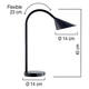 Bureaulamp Unilux Sol led zwart
