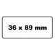 Labeletiket Quantore 99012 36x89mm adres wit 2 rollen