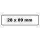 Labeletiket Quantore 99010 28x89mm adres wit 2 rollen