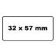 Labeletiket Quantore 11354 57mmx32mm adres wit 1000 stuks
