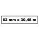 Labeletiket Quantore DK-22205 doorlopend 62mm 1 rol á 30m wit
