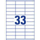 Etiket Avery 3421 70x25.4mm wit 3300 stuks