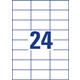 Etiket Avery 3474-200 70x37mm wit 4800 stuks