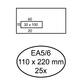 Envelop Quantore 110x220mm venster 3x10cm links zelfklevend 25 stuks