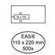 Envelop Quantore 110x220mm venster 3x10cm links zelfklevend 500 stuks