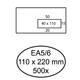 Envelop Hermes EA5/6 110x220mm venster 4x11rechts zelfklevend 500 stuks