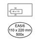 Envelop Quantore 110x220mm venster 4x11cm links zelfklevend 500 stuks