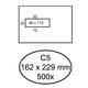 Envelop Hermes C5 162x229mm venster 4x11links 500 stuks