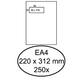 Envelop Hermes akte EA4 220x312mm venster links 4x11cm zelfklevend wit doos à 250 stuks