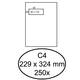 Envelop Quantore 229x324mm venster 4x11cm links zelfklevend 250 stuks