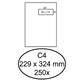 Envelop Quantore C4 229x324mm venster 4x11cm rechts zelfklevend 250st