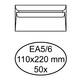 Envelop Quantore bank EA5/6 110x220mm zelfklevend wit 50 stuks