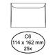 Envelop Quantore bank C6 114x162mm wit 25 stuks