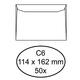 Envelop Quantore bank C6 114x162mm wit 50 stuks