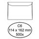 Envelop Quantore bank C6 114x162mm wit 500 stuks