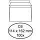 Envelop Quantore bank C6 114x162mm zelfklevend wit 100 stuks