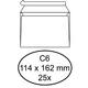 Envelop Quantore bank C6 114x162mm zelfklevend wit 25 stuks