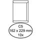 Envelop Hermes akte C5 162x229mm zelfklevend wit pak à 10 stuks