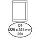 Envelop Quantore akte C4 229x324mm zelfklevend wit 25 stuks