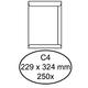 Envelop Hermes akte C4 229x324mm gegomd wit doos à 250 stuks