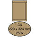 Envelop Quantore akte C4 229x324mm bruinkraft 250 stuks