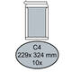 Envelop Quantore bordrug C4 229x324mm zelfklevend wit 10 stuks