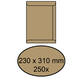 Envelop IEZZY akte 230x310mm zelfklevend 90gr bruin 250 stuks