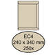 Envelop Quantore akte EC4 240x340mm cremekraft 250 stuks