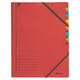 Sorteermap Leitz 7 tabbladen karton rood