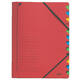 Sorteermap Leitz 12 tabbladen karton rood
