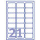 Etiket Avery J8160-10 63.5x38.1mm wit 210 stuks