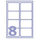 Etiket Avery J8165-25 99.1x67.7mm wit 200 stuks