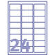 Etiket Avery L4773-20 63.5x33.9mm polyester wit 480 stuks
