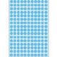 Etiket HERMA 2213 rond 8mm blauw 5632 stuks