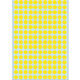 Etiket HERMA 2211 rond 8mm geel 5632 stuks